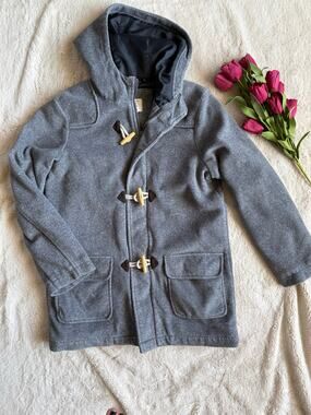 Land's End Kids Gray Duffle Coat Size 10-12